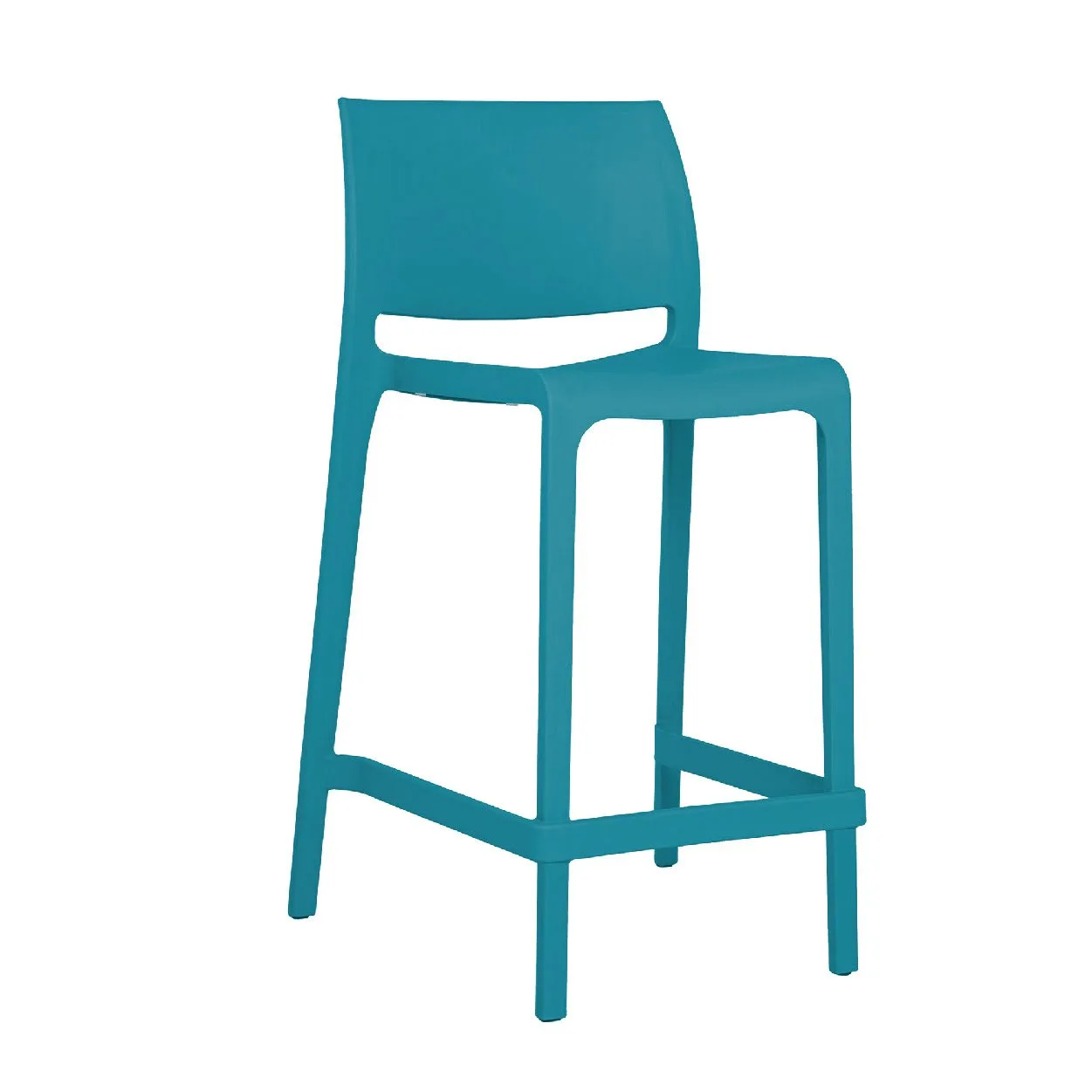 silla sensilla turqueza polipropileno para exterior y restaurante