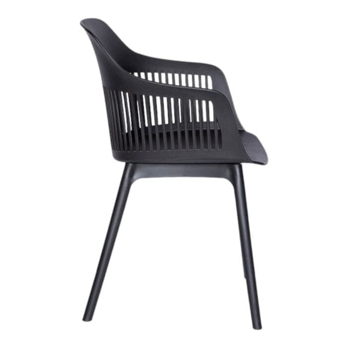 silla plastico negra