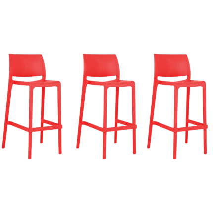 Set Banco Sensilla 3 o 4 Piezas Rojo