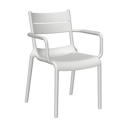 Silla Naples Con Brazos blanco