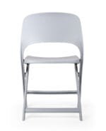 silla plegable gris vista trasera