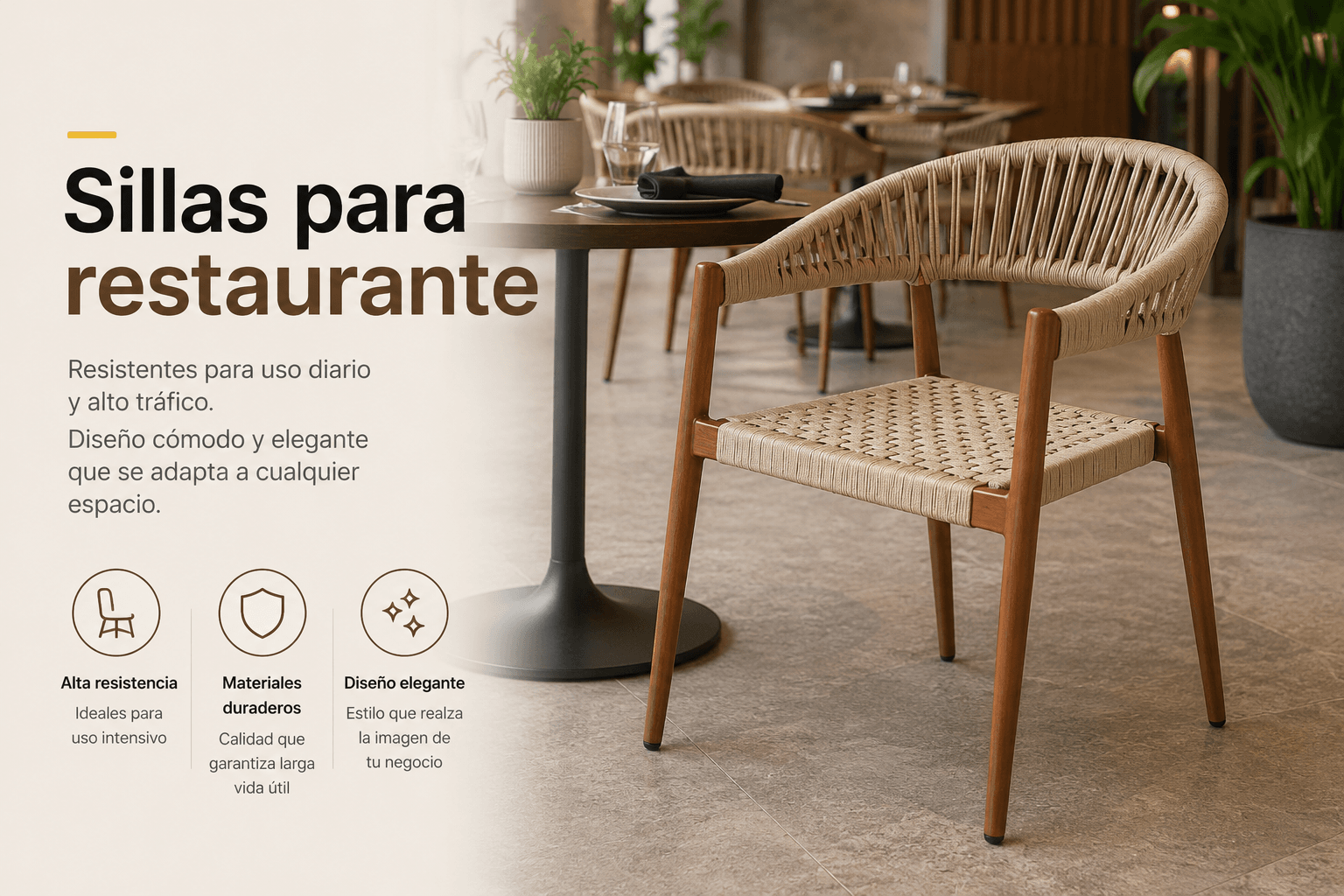 Sillas para restaurante de SillasMX