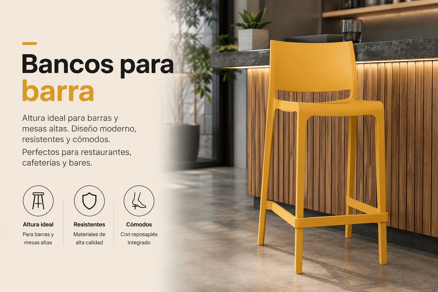 Bancos para barra y sillas altas de SillasMX