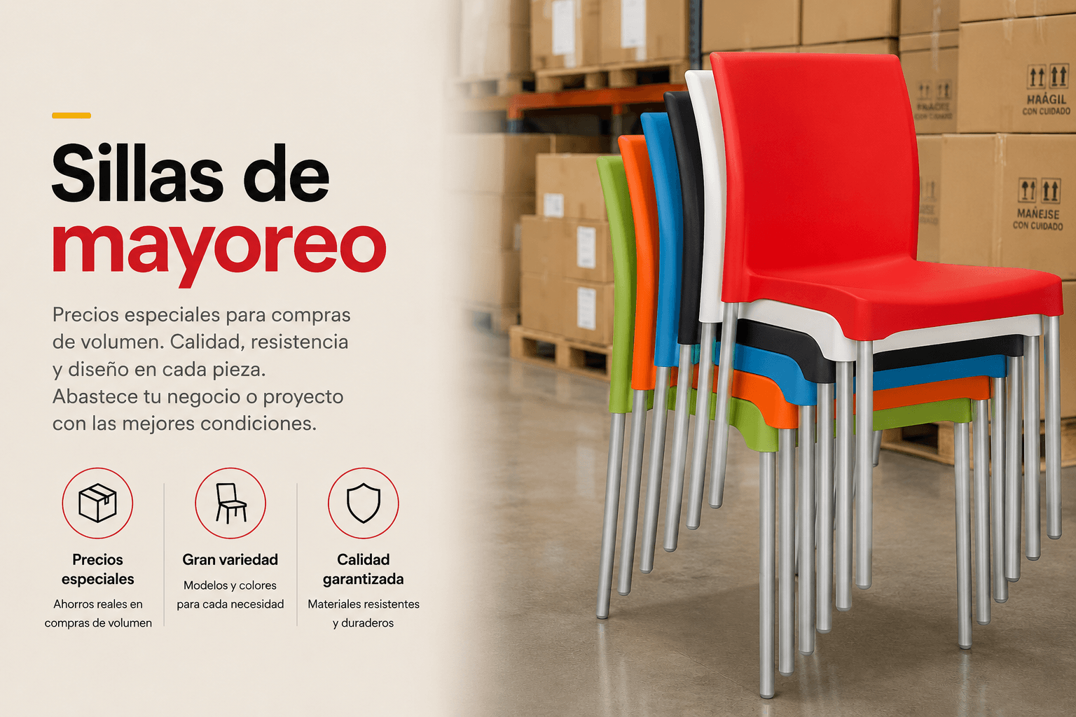 Sillas de mayoreo y compras por volumen en SillasMX