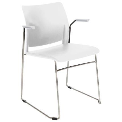 Silla Alpha Cromo blanco