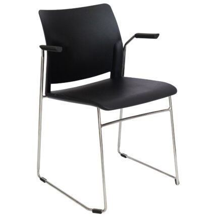 Silla Alpha Cromo Negro