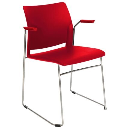 Silla Alpha Cromo Rojo