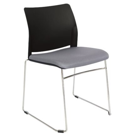Silla Alpha Cromo negro perla