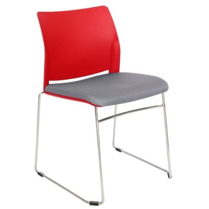 Silla Alpha Cromo Rojo perla