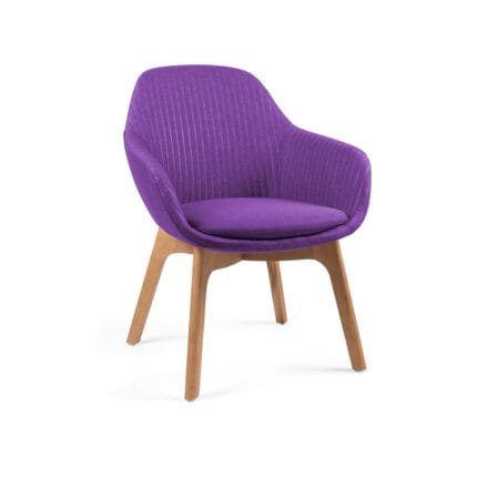 Silla Fabrizia Patas de Madera Morado