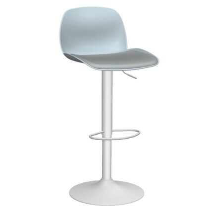 Banco Koln Tapizado Celeste blanco