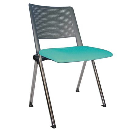 Silla Revolution Cromo gris verde