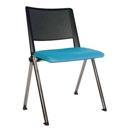 Silla Revolution Cromo Negro turquesa