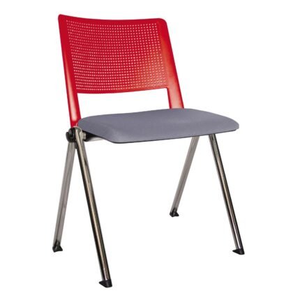 Silla Revolution Cromo Rojo perla