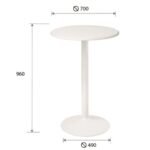 Mesa Heron 75cm, 96cm y 106cm de altura de polipropileno resistente