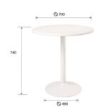 Mesa alta para cafetería Mesa Heron 75cm, 96cm y 106cm de altura