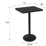 Mesa alta para cafetería Mesa Oulo 75cm, 96cm y 106cm de altura